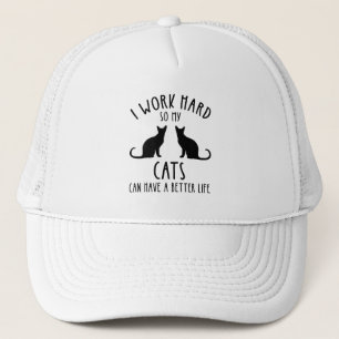 Casquette Je Travaille Dur Pour Que Mes Chats Puissent Avoir