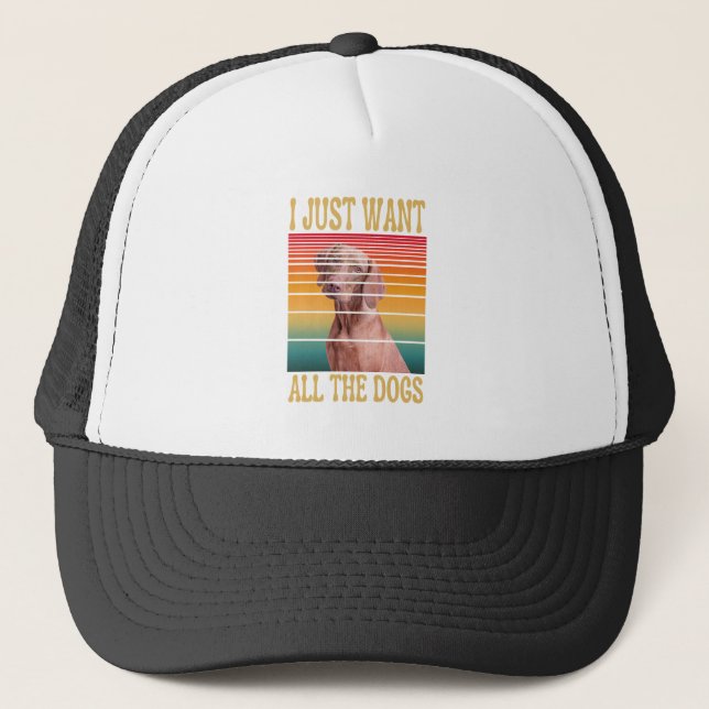 CASQUETTE JE VEUX JUSTE TOUS LES CHIENS  (Devant)