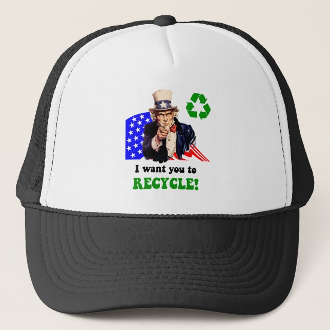 Casquette Je veux que vous réutilisiez ! (Devant)