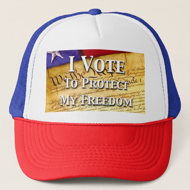 Casquette Je Vote Pour Protéger Ma Liberté (Devant)