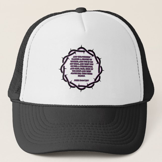 Casquette Jean 19:2-3 KJV Bible Verse Écriture (Devant)
