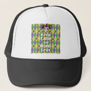 Casquette Jester Mask Keep Calm and Mardi Gras