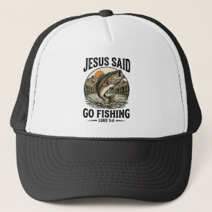 Casquette Jésus a dit allez pêcher Vintage Bass Chrétien