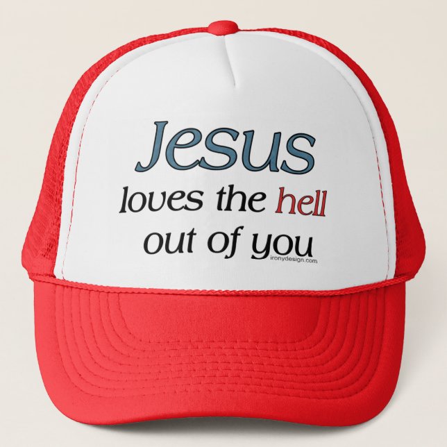 Casquette Jésus aime l'enfer hors de vous (Devant)