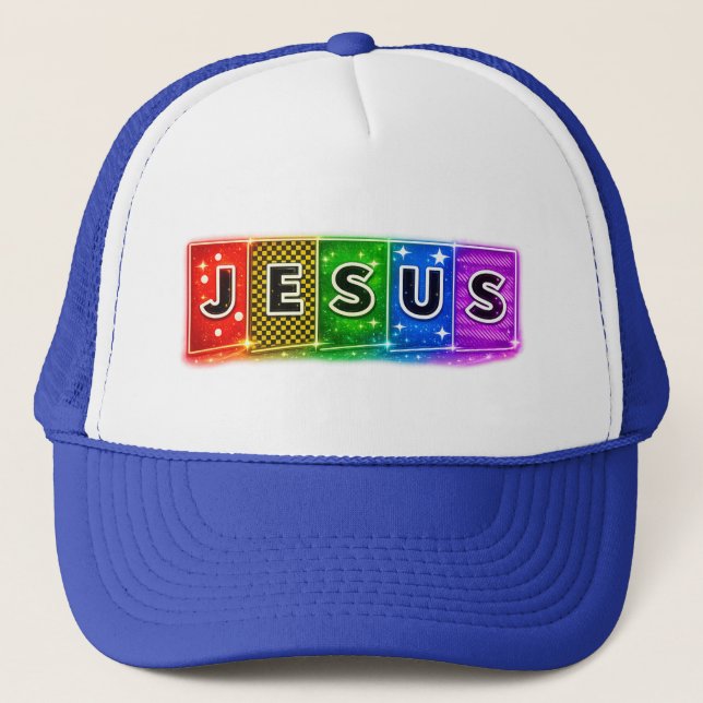 Casquette JESUS - blocs de texte (Devant)