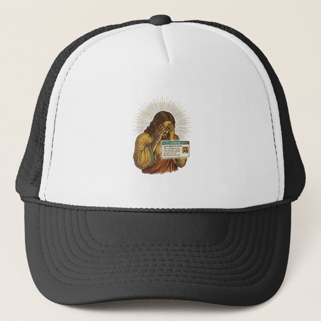 Casquette Jésus embarrassé Statut de dix ans Humour_1 (Devant)