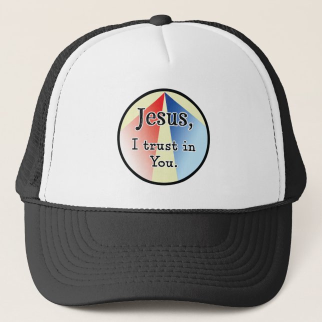 Casquette Jésus, je fais confiance à toi : Miséricorde divin (Devant)
