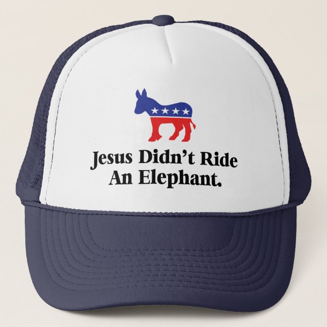 Casquette Jésus n'a pas monté un éléphant - Parti démocrate (Devant)
