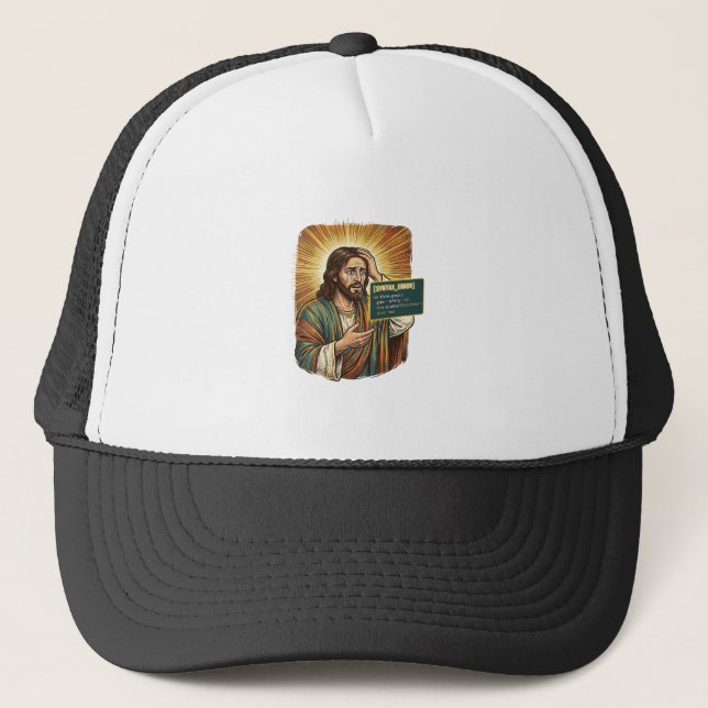 Casquette Jésus pleurant Erreur de syntaxe Programmation Pro (Devant)