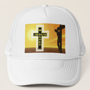 Casquette Jésus sauve la photo de crucifixion