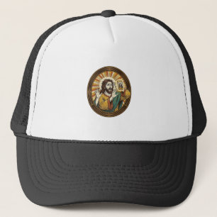 Casquette Jésus Selfie de double menton avec caméra frontal