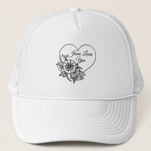 Casquette Jesus t'aime Citation de la Bible chrétienne