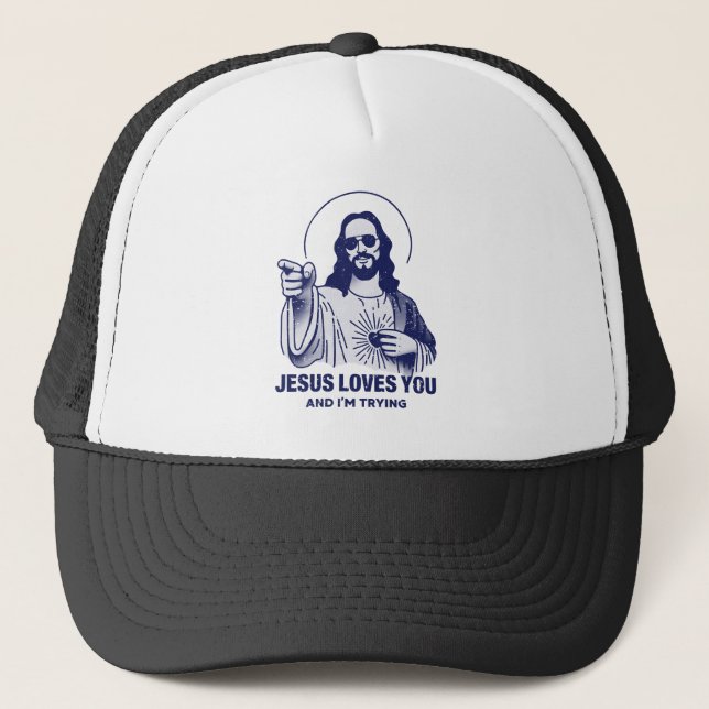 Casquette Jésus t'aime et j'essaie (Devant)