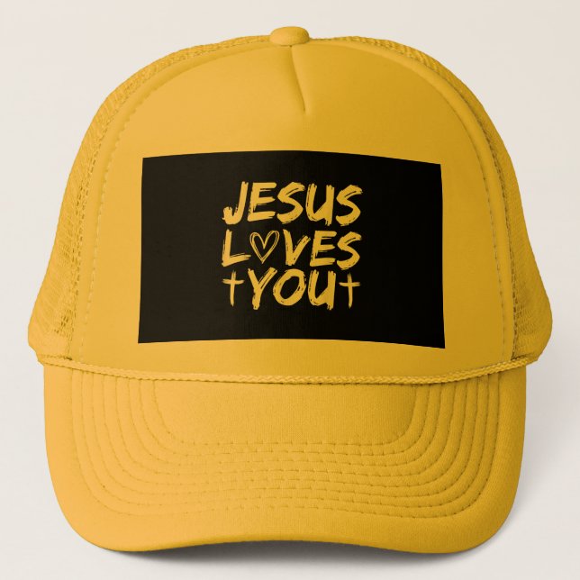 Casquette Jésus t'aime, Jésus (Devant)
