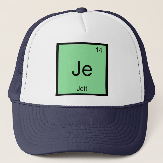 Casquette Jett  Nom Chimie Élément Tableau Périodique (Devant)