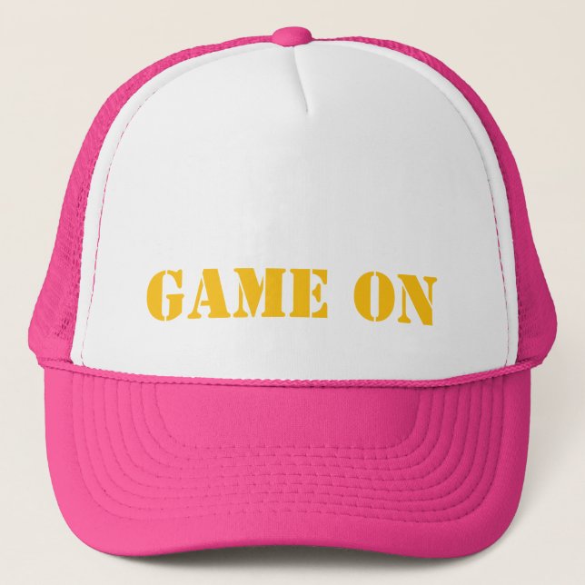 Casquette JEU SUR Jaune Compétence Motivationnelle Amusement (Devant)