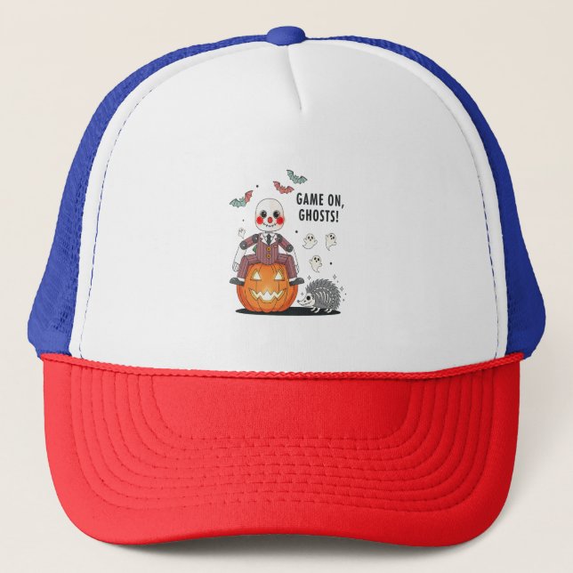 Casquette Jeu sur les fantômes d'Halloween (Devant)
