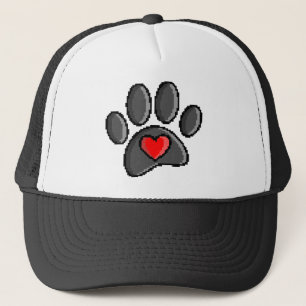 Casquette Jeu vidéo Retro 80s 8 bits Pixel Art Chien Paw