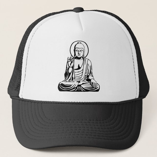 Casquette Jeune Bouddha No.1 (blanc noir) (Devant)