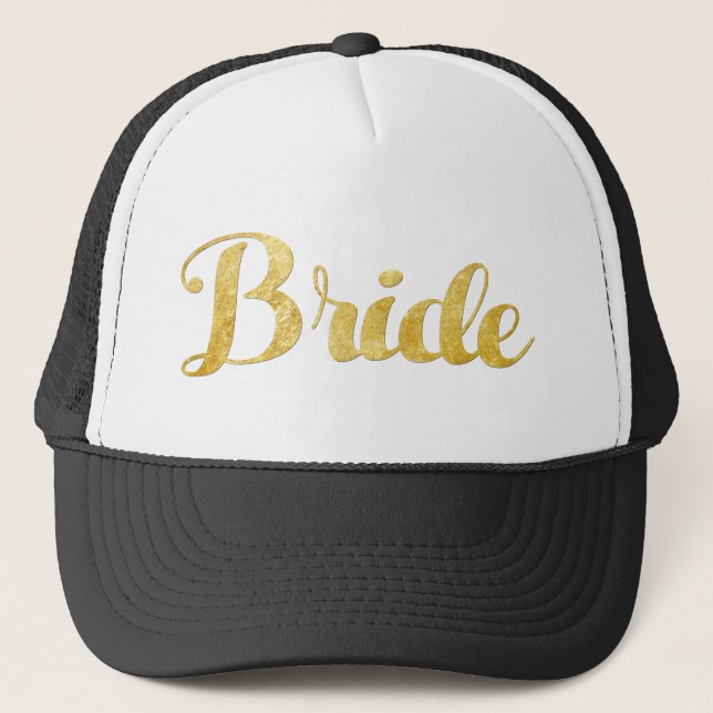 Casquette Jeune mariée d'or (Devant)