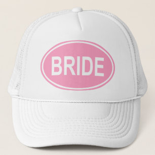 Casquette Jeune mariée épousant le rose ovale