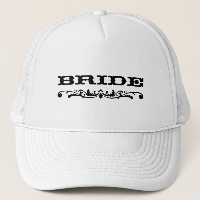 Casquette Jeune mariée occidentale du mariage | (Devant)