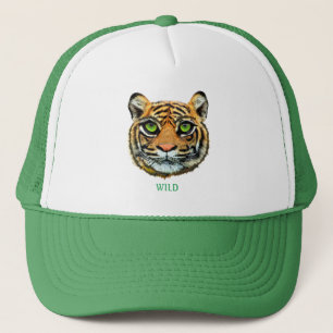 Casquette Jeune Tigre Sauvage Visage & Calligraphie