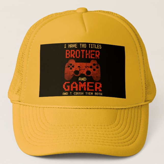 Casquette Jeux Vidéos Vintages Pour Garçons Frère (Devant)