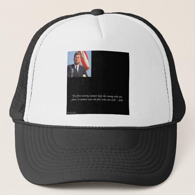 Casquette JFK Saving The Rich & Poor Quote (Devant)