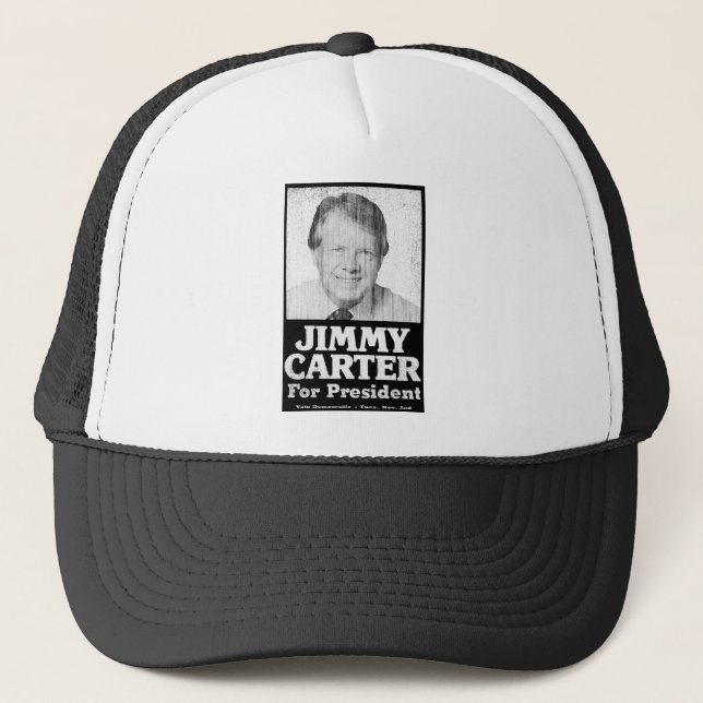 Casquette Jimmy Carter a affligé noir et blanc (Devant)
