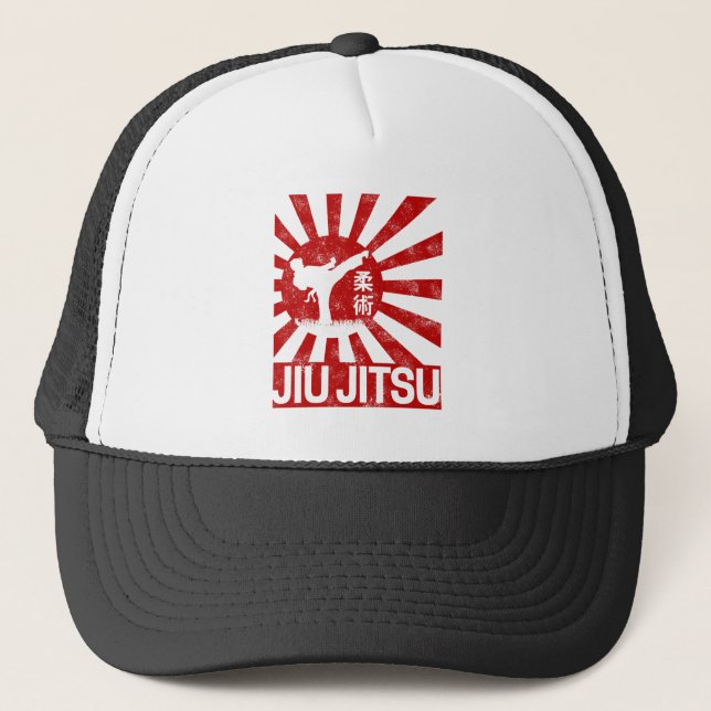 Casquette Jiu Jitsu Fighter Arts martiaux Vintages japonais (Devant)