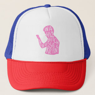 Casquette JJ's silhouette ménagère citation en rose pastel