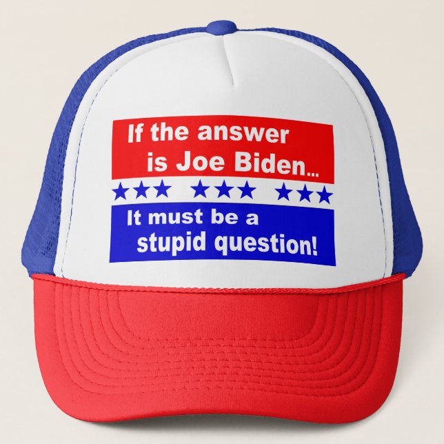 Casquette Joe Biden Question Stupide (Devant)