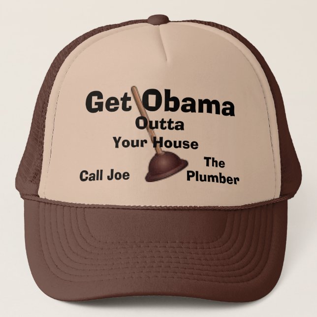 Casquette Joe le plombier Casquette-Obtiennent Obama Outta. (Devant)