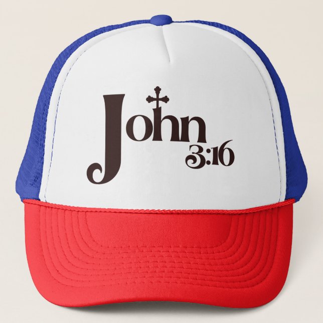 Casquette John 3:16 chapeau de camionneur (Devant)