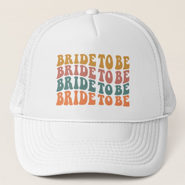 Casquette Joli art rétro avec le mot Future mariée (Devant)