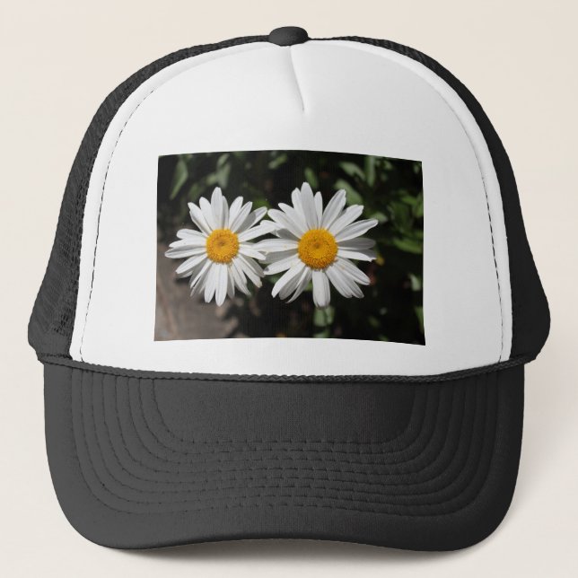 Casquette Joli blanc fleur marguerite (Devant)