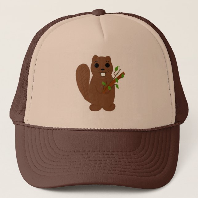 Casquette Joli castor de dessin animé (Devant)
