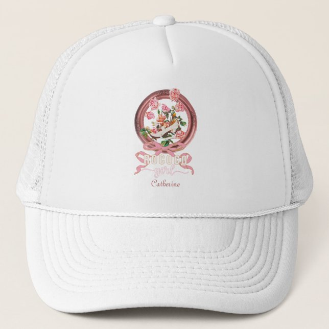 Casquette Joli Classique Fille Rococo Rose Arc Chausure Nom (Devant)