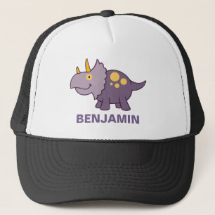 Casquette Joli dinosaure violet pour enfants