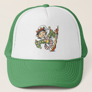 Casquette Joli Elfe Heureux Danse, Dessin Animé de Noël Rétr