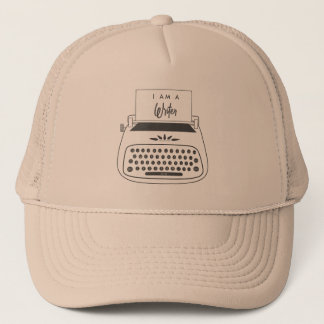 Casquette Joli Je suis un écrivain Trucker Hat Typewriter De