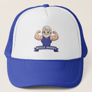 Casquette Joli Kawaii Papa Musclé Barbu et Bodybuilder