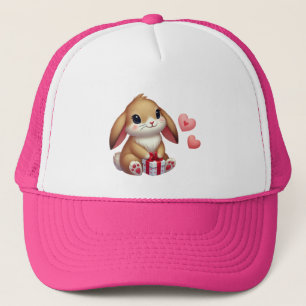 Casquette Joli lapin de la Saint-Valentin