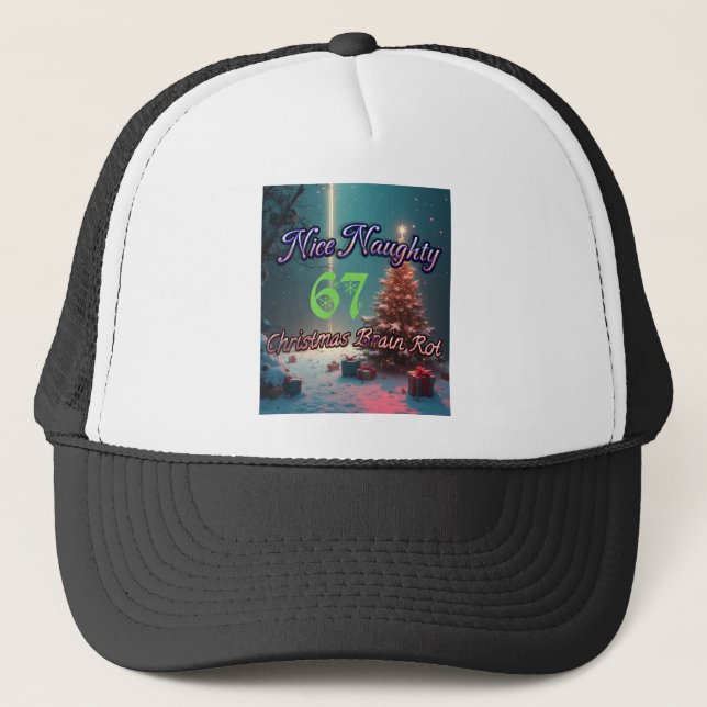 Casquette Joli Méchant 67 Noël Brain Rot (Devant)
