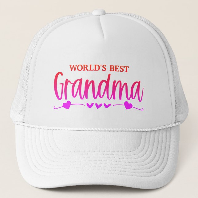 Casquette Joli ! Meilleure grand-mère du monde (Devant)