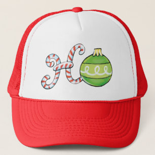 Casquette Joli Noël Ho Ho Ho, Décorations de Canne à Sucre