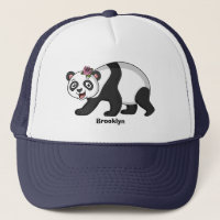 Joli ours de panda joyeux avec dessin animé sur le