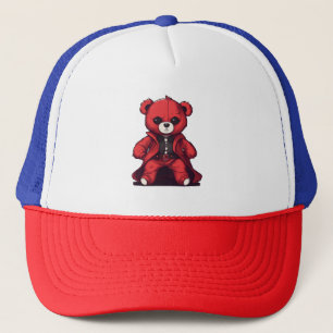 Casquette Joli ours en peluche rouge garçon