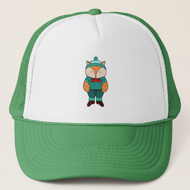 Casquette Joli renard vert (Devant)